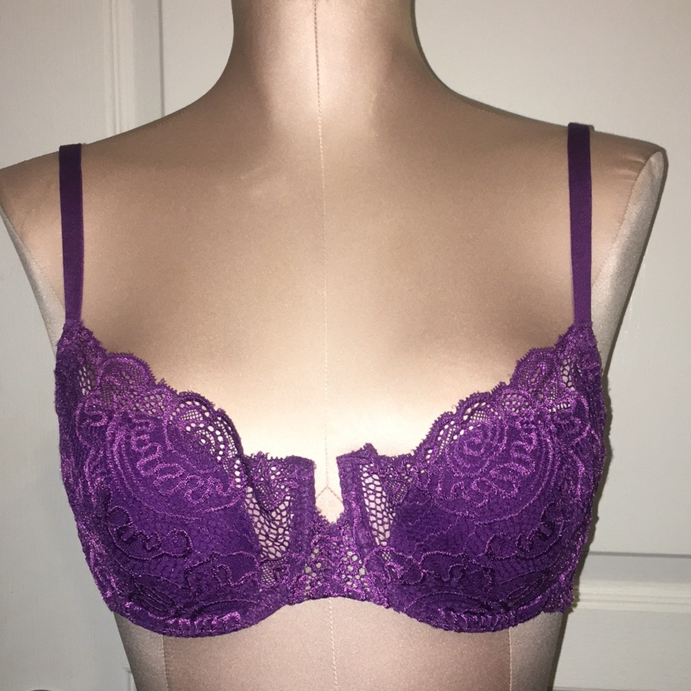 🆕🥂VICTORIA’S SECRET Very Sexy Lace Push-Up without Padding 34D Purple New NWOT